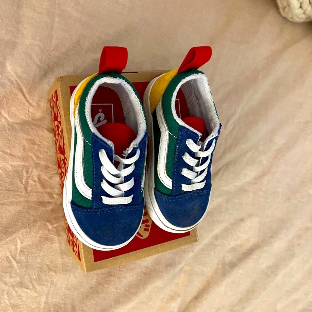 Toddler color block vans